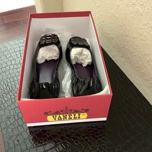 Dressy black slip on